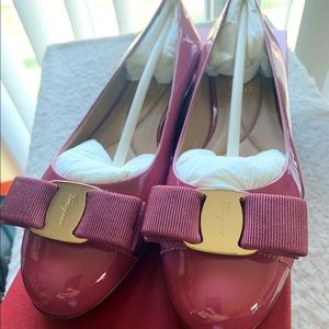 SALVATORE FERRAGAMO Varina Patent Leather Flats